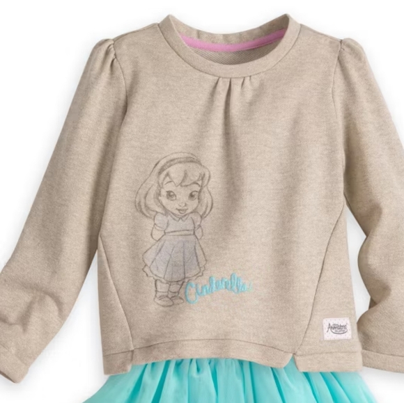 Disney Baby Cinderella Animators Collection Rare Glittery Sweater Top - Picture 3 of 5